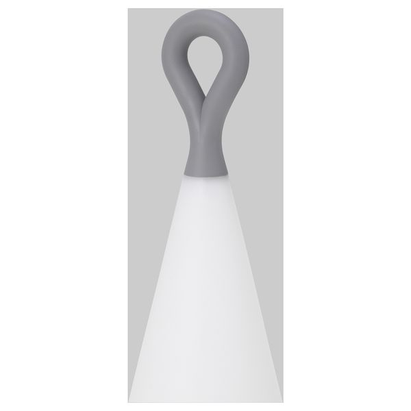 Настольная светодиодная лампа, солнечная батарея СОЛВИДЕН, треугольник, серый белый (42 см) - схема-чертеж с размерами