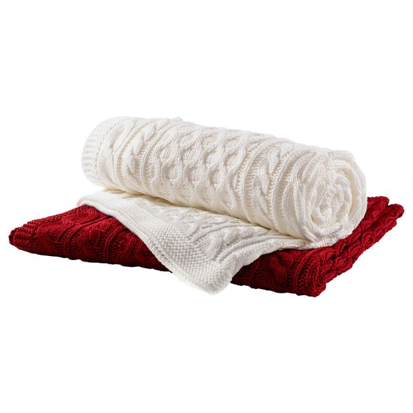 Плед ВИВИАННА, вязаный, красный (120x180 см) - фото 7