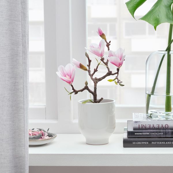 Искусственное растение в горшке, для дома, улицы/Магнолия розовый 9 см IKEA FEJKA ФЕЙКА 804.761.31 - фото 2