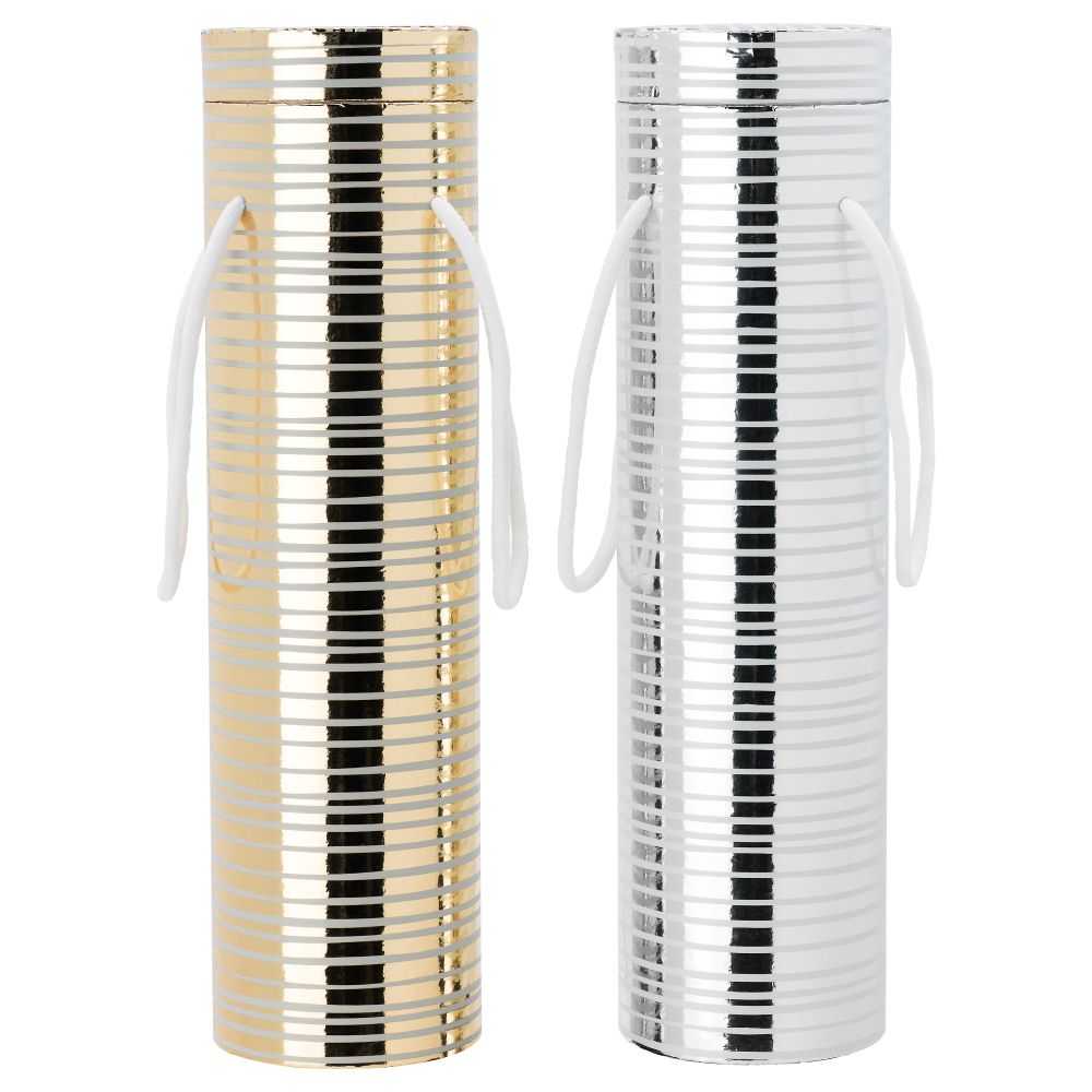 Коробка подарочная ВИНТЕР 2015, полоска, разные цвета (32 см) - схема-чертеж с размерами