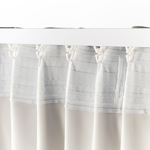 Затемняющие гардины, 2 шт., светло-серый 145x300 см IKEA BLÅHUVA БЛОХУВА 404.654.55 - фото 3