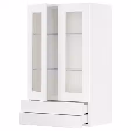 METOD / MAXIMERA Навесной шкаф/2 стекл двери/2 ящика