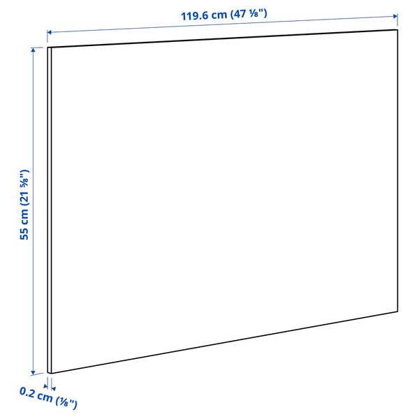 Настенная панель, 119.6x55 cm IKEA LYSEKIL ЛИЗЕКИЛЬ 404.644.32 - схема-чертеж с размерами