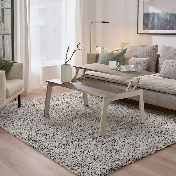 Журнальный стол, регулируемый бежевый, 104x70 см IKEA LJUNGSBRO 005.610.34 - фото 5