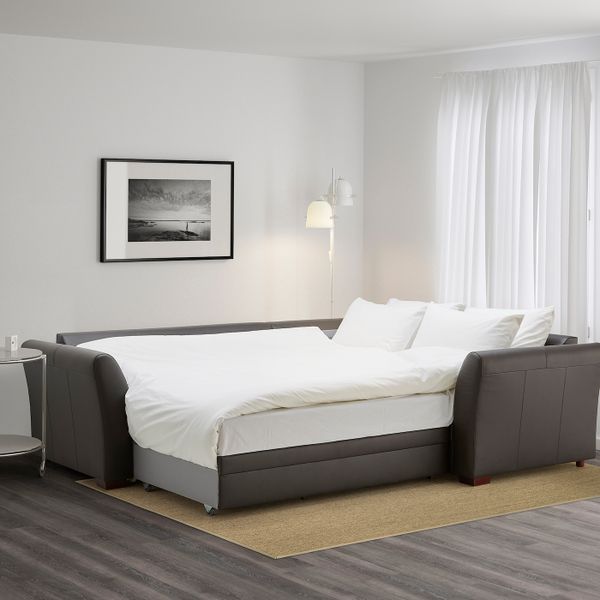 Угловой диван-кровать c модулем для хран, пр, Глосе/Бумстад темно-коричневый IKEA GESSBERG ГЕССБЕРГ 903.777.48 - фото 5