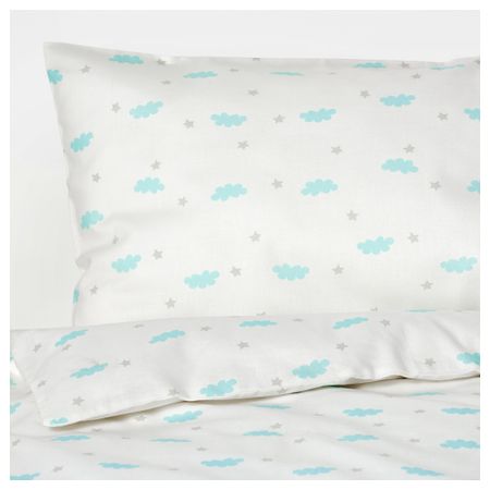 Комплект постельного белья, 3 предмета ХИММЕЛЬСК, бирюзовый (110x125/35x55 см)