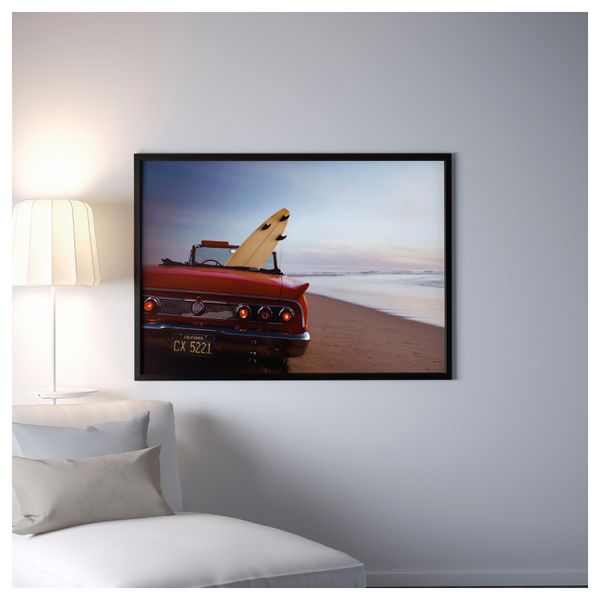 Картина с рамой БЬЁРКСТА, Дорога к пляжу, черный (140x100 см) - фото 2