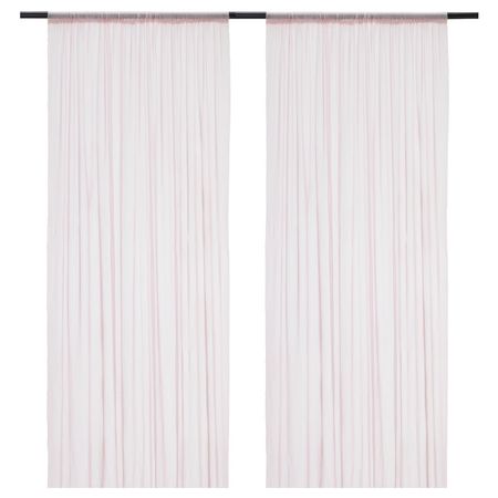 HILDRUN Гардины, 2 шт. - розовый точечный 145x300 см