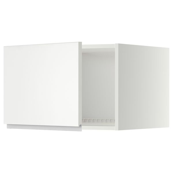 Верхний шкаф на холодильник, морозильник МЕТОД, белый, Нодста белый - схема-чертеж с размерами