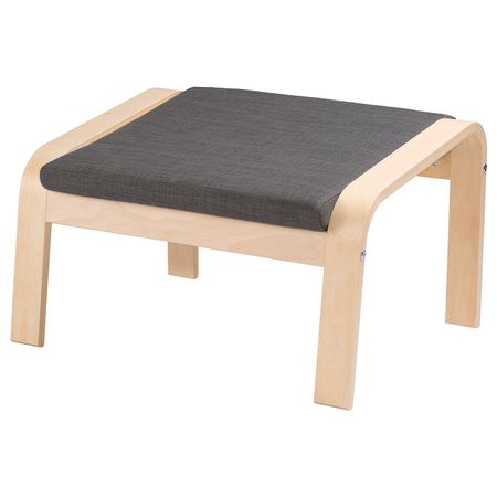 Табурет для ног, березовый шпон/Шифтебу темно-серый IKEA POÄNG ПОЭНГ 093.028.09