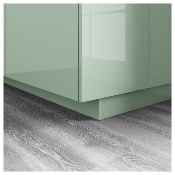 Цоколь КАЛЛАРП, глянцевый светло-зеленый (220x8 см) - схема-чертеж с размерами