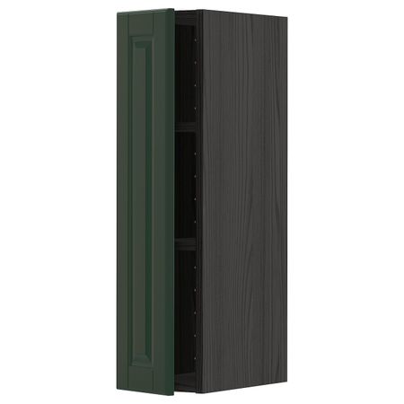 Шкаф навесной с полкой, черный/Будбин темно-зеленый 20x80 см IKEA МЕТОД 293.133.12