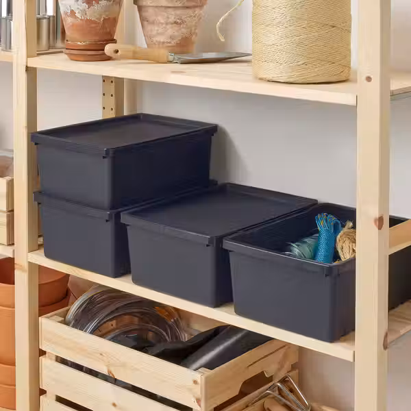 UPPSNOFSAD Контейнер - чёрный 35x25x14 см/9 л - фото 4