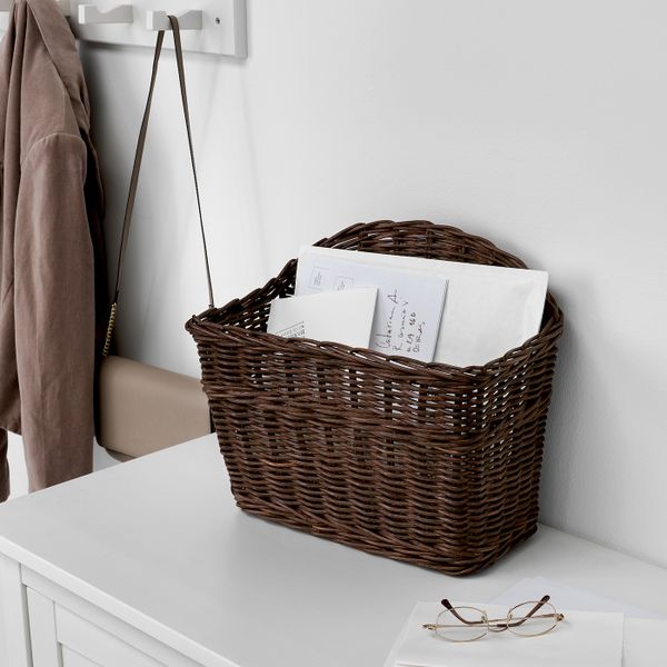 Корзина, темно-коричневый 39x23x35 см IKEA ГАББИГ 803.764.24 - фото 3