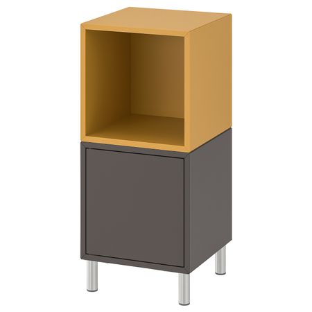 Комбинация шкафов с ножками, темно-серый/золотисто-коричневый 35x35x80 см IKEA EKET ЭКЕТ 692.864.20