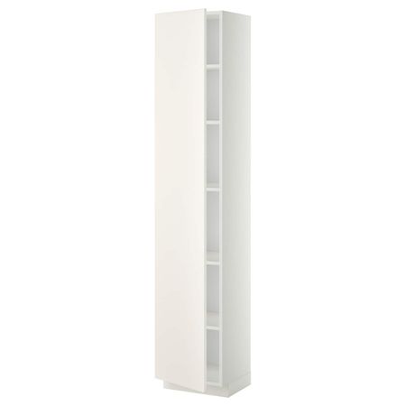 Высокий шкаф с полками, белый/Веддинге белый 40x37x200 см IKEA METOD МЕТОД 694.454.81