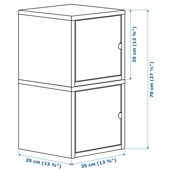 Комбинация для хранения ЛИКСГУЛЬТ, оранжевый, синий (35x70 см) - схема-чертеж с размерами