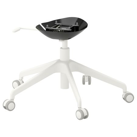 Основание с 5 ножками и колесиками, белый IKEA LÅNGFJÄLL ЛОНГФЬЕЛЛЬ 304.105.38