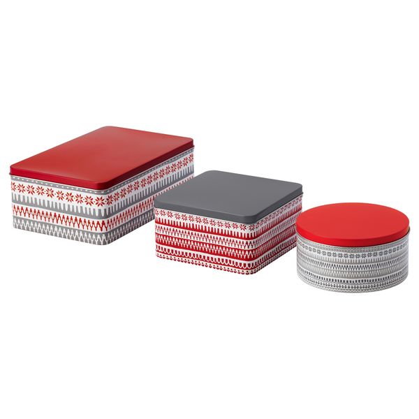 Набор емкостей, 3 штуки ВИНТЕР 2017, разноцветный - схема-чертеж с размерами