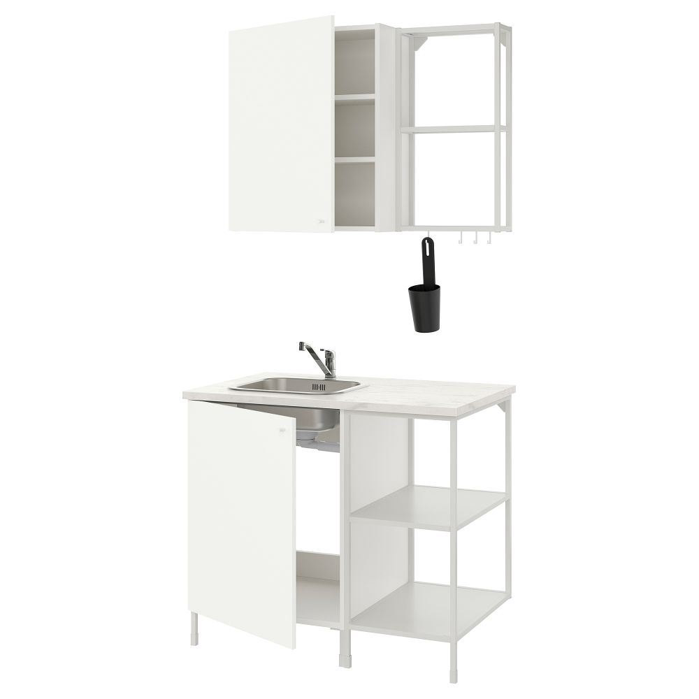 Кухня, белый, 103x63.5x222 см IKEA BEGIVENHET БЕГИВЕНХЕТ 993.368.95 - фото 1
