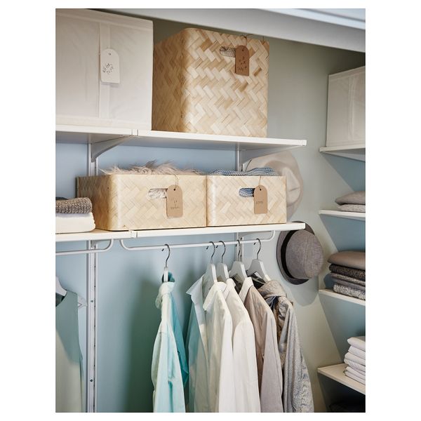 Настенная шина, полки/контейнер АЛЬГОТ, белый (212x41x199 см) - фото 5