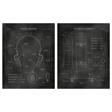Картина, 40x50 см, Чертежи IKEA PJÄTTERYD ПЬЕТТЕРИД 805.605.68