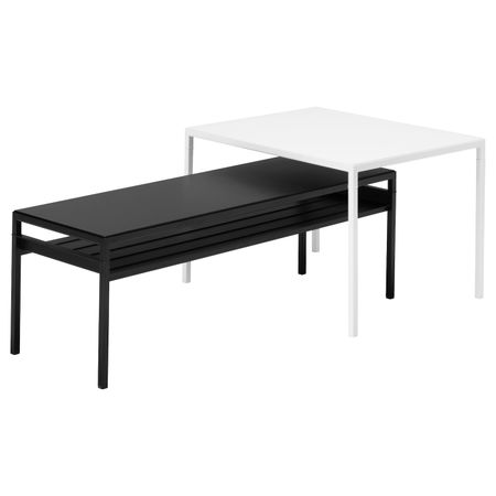 Столы с двусторонними столешницами, 2 предм., белый/черный IKEA НИБОДА 092.152.37