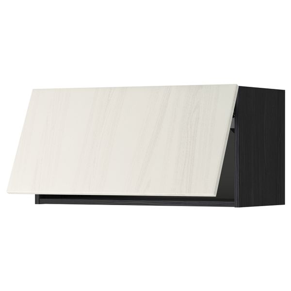 Горизонтальный навесной шкаф МЕТОД, черный, Росдаль белый - схема-чертеж с размерами