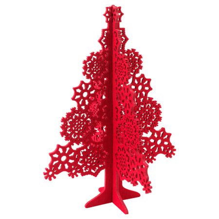 Украшение, деревья ВИНТЕР 2015, фетр красный (35 см)