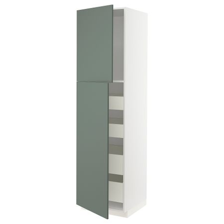 Высокий шкаф, 2 дверцы, 4 ящика, 60x60x220 cm IKEA METOD МЕТОД, MAXIMERA МАКСИМЕРА 094.687.86