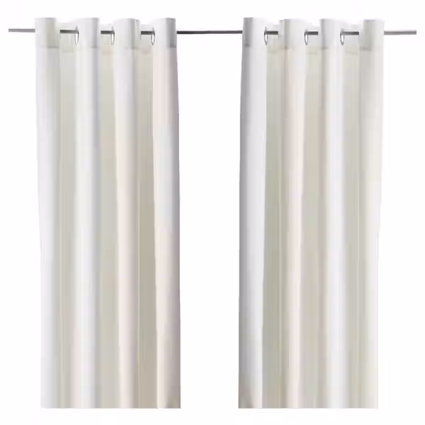 MERETE Затемняющие гардины, 2 шт. - белый/с петельками 145x300 см - фото 1