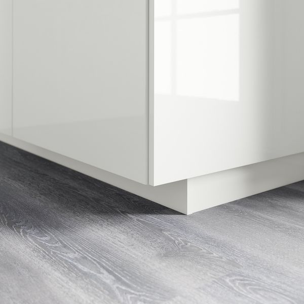 Цоколь, глянцевый белый 220x8 см IKEA FÖRBÄTTRA ФОРБЭТТРА 803.975.44 - схема-чертеж с размерами