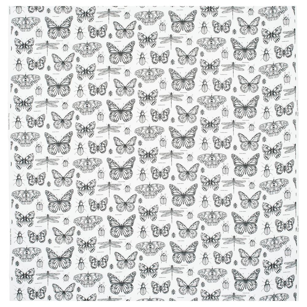 Ткань, белый с оттенком/темно-серый 150 см IKEA СОММАРМАЛЬВА 504.559.79 - фото 1