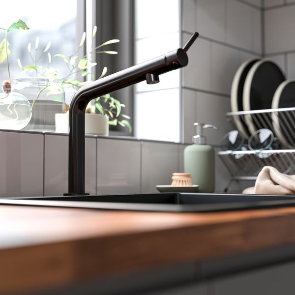 Смеситель кухонный, черный металл IKEA BOSJÖN БОСШЁН 203.039.25 - фото 5