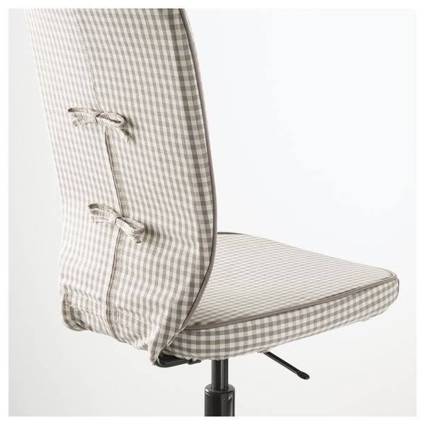 Рабочий стул ЛИЛЛХОЙДЕН, серый Идему Согмюра с рисунком серый с орнаментом - фото 3