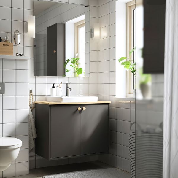 HAVBÄCK / ORRSJÖN ОРРШЁН Шкаф с дверцами/раковина/смеситель - фото 2