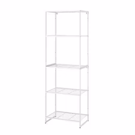 JOSTEIN Стеллаж - д/дома/улицы/проволочный белый 61x40x180 см