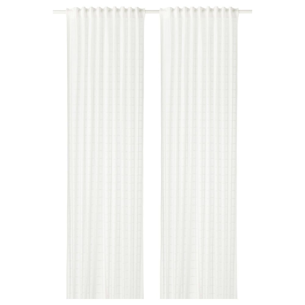 Гардины, 2 шт. БЕРГИТТЕ, белый (140x300 см) - фото 1
