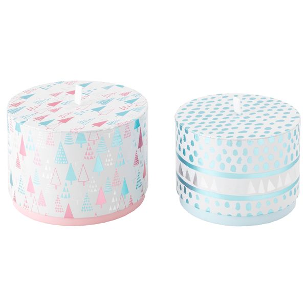 Коробка подарочная, 2 штуки ВИНТЕР 2015, синий, розовый - схема-чертеж с размерами