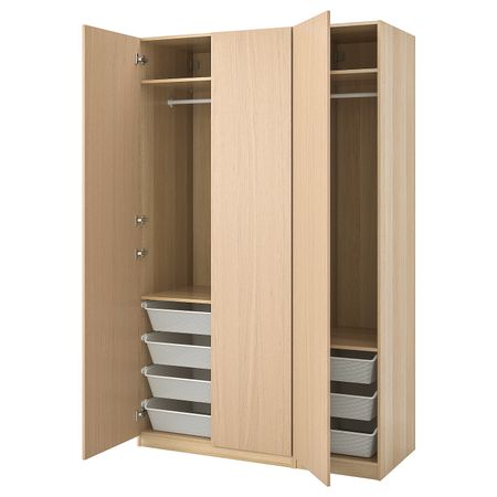 Гардероб, под беленый дуб/Форсанд под беленый дуб 150x60x236 см IKEA PAX ПАКС 193.370.16