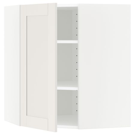 Угловой навесной шкаф с полками, 68x80 см, белый, Sävedal белый IKEA METOD МЕТОД 690.641.36