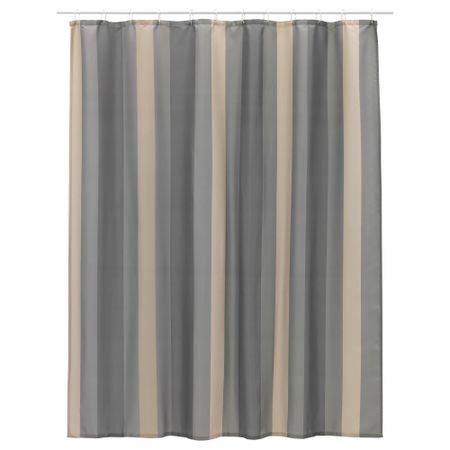 Штора для ванной БЬЁРНОН, в полоску разноцветный (180x200 см)