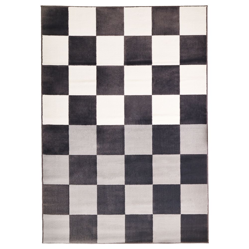 Ковер, короткий ворс ВРОБИ, серый/белый (160x230 см) - фото 1