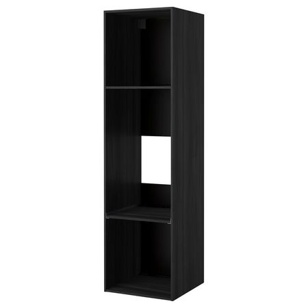 METOD Каркас высокого шкафа д/духов/холод - под дерево чёрный 60x60x220 см