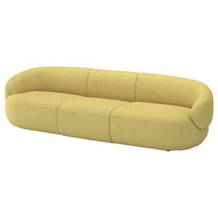 LILLESÄTER ЛИЛЛЕСЭТЕР 4-местный диван - Gunnared яркий зелено-желтый