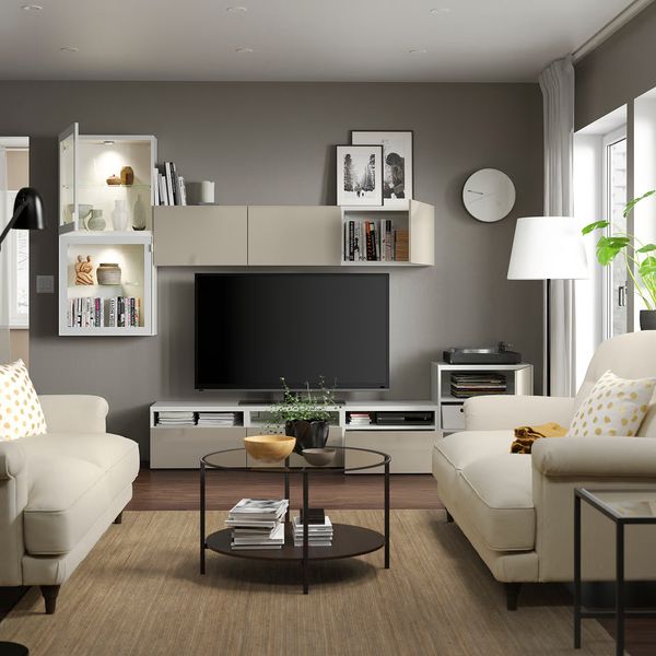 BESTÅ Шкаф для ТВ, комбин/стеклян дверцы - фото 5