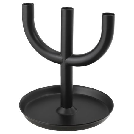 Подсвечник для 3 свечей ЭНИГЕТ, черный (22 см)