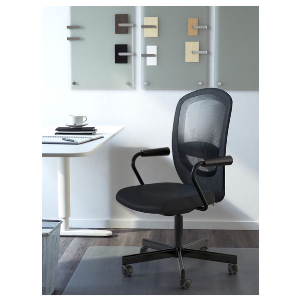 Вращающееся легкое кресло ФЛИНТАН / НОМИНЕЛЬ, черный - фото 2