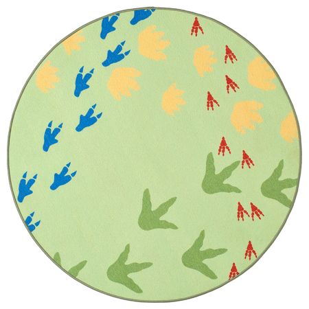 Ковер безворсовый, следы динозавров/зеленый 100 см IKEA JÄTTELIK ЙЭТТЕЛИК 404.641.73