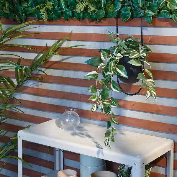 FEJKA Искусственное растение в горшке - д/дома/улицы/традесканция зебрина 12 см - фото 3